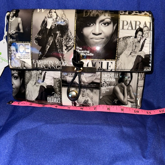 🩶🖤 Michelle Obama Crossbody/Clutch - Picture 4 of 10